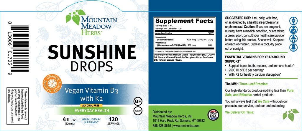 Sunshine Drops/Vitamin D3 (4 oz.)